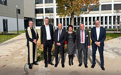 von links: Armin Zürn, Prof. Dr. Michael Piazolo, Markus Mayer, Maria Andress, Erich Miller, Otto Knauer